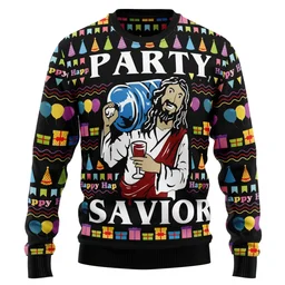 Jesus Party Ugly Christmas Sweater Xmas Party Clothes Christmas Gifts For Christian
