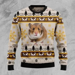 Hamster Cute Ugly Xmas Sweater Cold Weather Clothes Gifts For Hamster Lovers