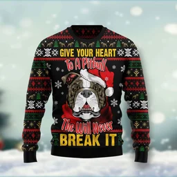 Pitbull Give Your Heart Ugly Christmas Sweater Xmas Party Outfit Gifts For Pitbull Lovers
