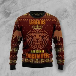 Legends December Ugly Christmas Sweater Clothes For Christmas Gifts For Animal Lovers