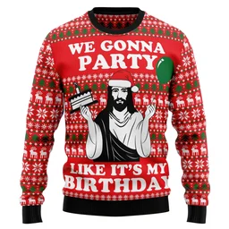 Jesus We Gonna Party Ugly Christmas Sweater Xmas Outfit Christmas Gifts For Christians