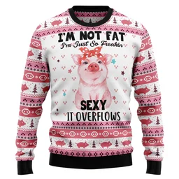 Pig Overflows Ugly Christmas Sweater Xmas Vacation Clothing Gifts For Pig Lovers