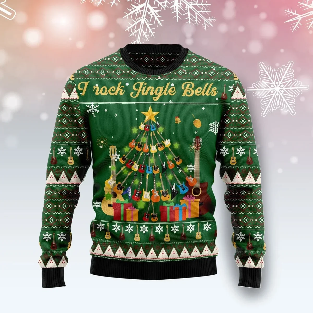 I Rock Jingle Bells Ugly Christmas Sweater Xmas Clothes Gifts For Friends