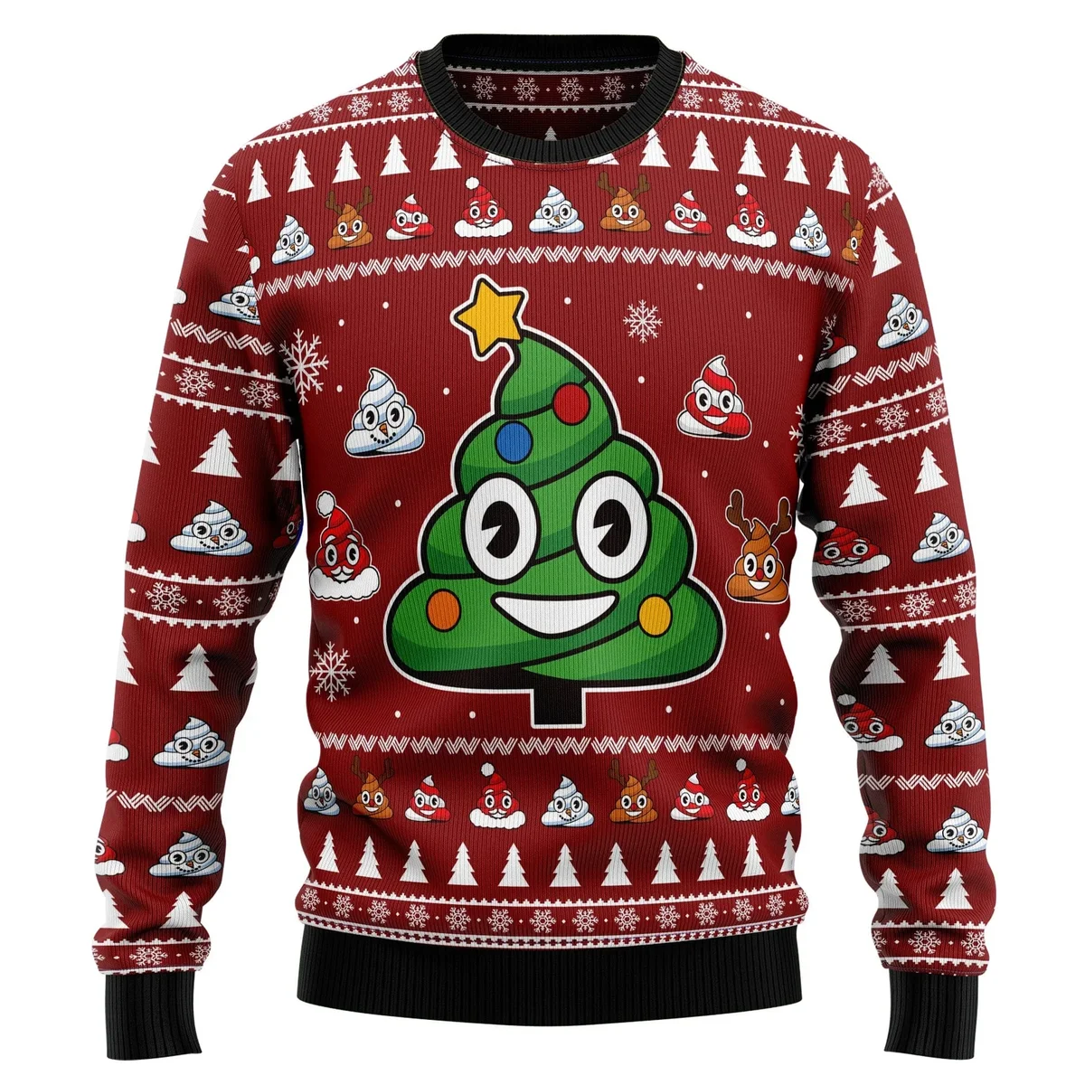 Poop Christmas Tree Emoji Ugly Christmas Sweater Funny Xmas Outfit Gifts For Brother