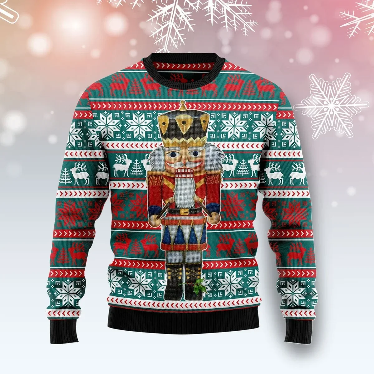 Nutcracker And Drum Ugly Christmas Sweater Xmas Outfit Gifts For Nutcracker Lover
