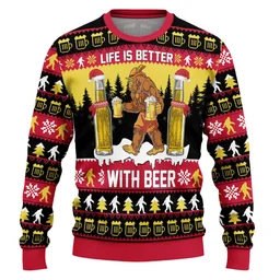 Life Is Better With Beer Ugly Christmas Sweater Christmas Day Clothes Gifts For Beer Lovers