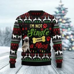 Im Not Single I Have A Pug Ugly Christmas Sweater Funny Xmas Party Outfit Gifts For Dog Lovers