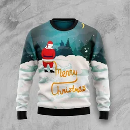 Santa Merry Christmas Ugly Christmas Sweater Funny Xmas Sweater Gifts For Brother