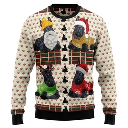 Scottish Terrier Ugly Christmas Sweater Christmas Outfit Gifts For Dog Lovers