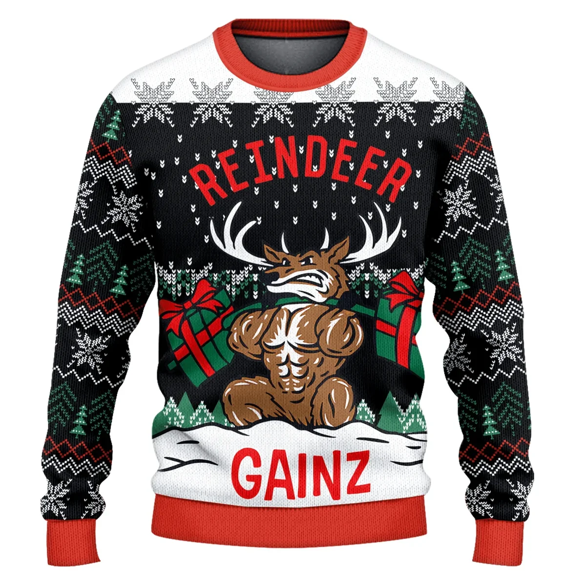 Reindeer Gainz Ugly Christmas Sweater Christmas Vacation Outfit Gifts For Reindeer Lovers