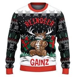 Reindeer Gainz Ugly Christmas Sweater Christmas Vacation Outfit Gifts For Reindeer Lovers