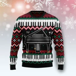 Piano Awesome Ugly Christmas Sweater Xmas Party Outfits Xmas Gifts For Pianist