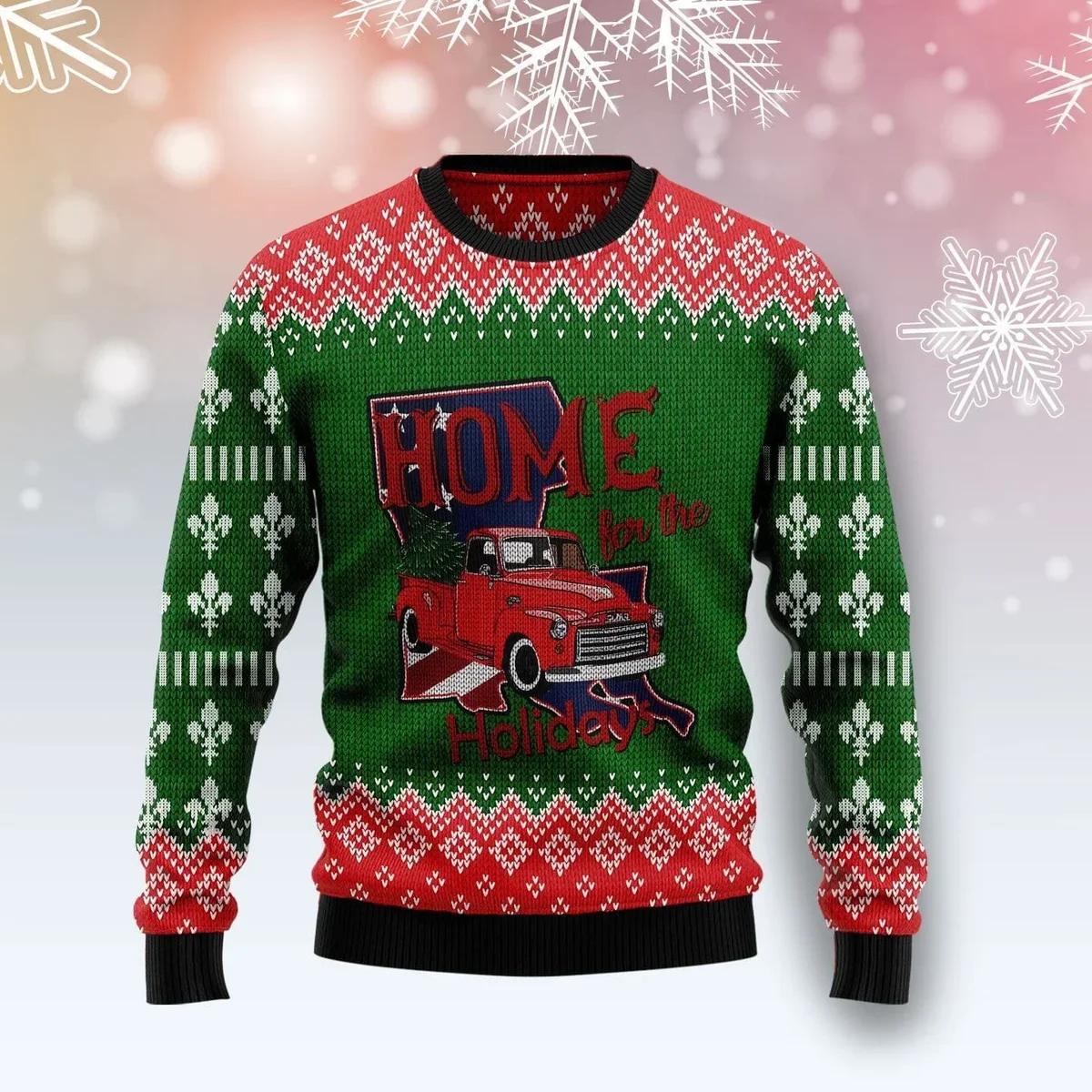 Louisiana Home For Christmas Ugly Christmas Sweater Christmas Vacation Clothing Gifts For Him
