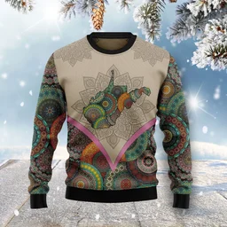 Mandala West Virginia Home Ugly Christmas Sweater Xmas Party Outfits Him Gifts