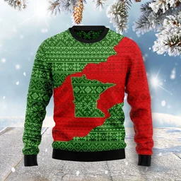 Minnesota State Outline Ugly Christmas Sweater Xmas Party Outfit Christmas Gifts For Dad