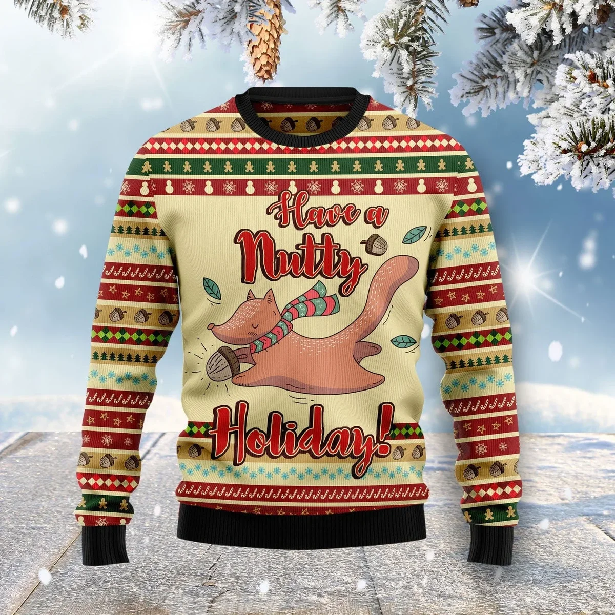 Have A Nutty Holiday Ugly Xmas Sweater Cold Weather Clothes Gifts For Friends