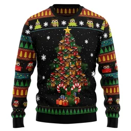Owl Christmas Tree Ugly Christmas Sweater Christmas Day Outfit Xmas Gifts For Owl Fans