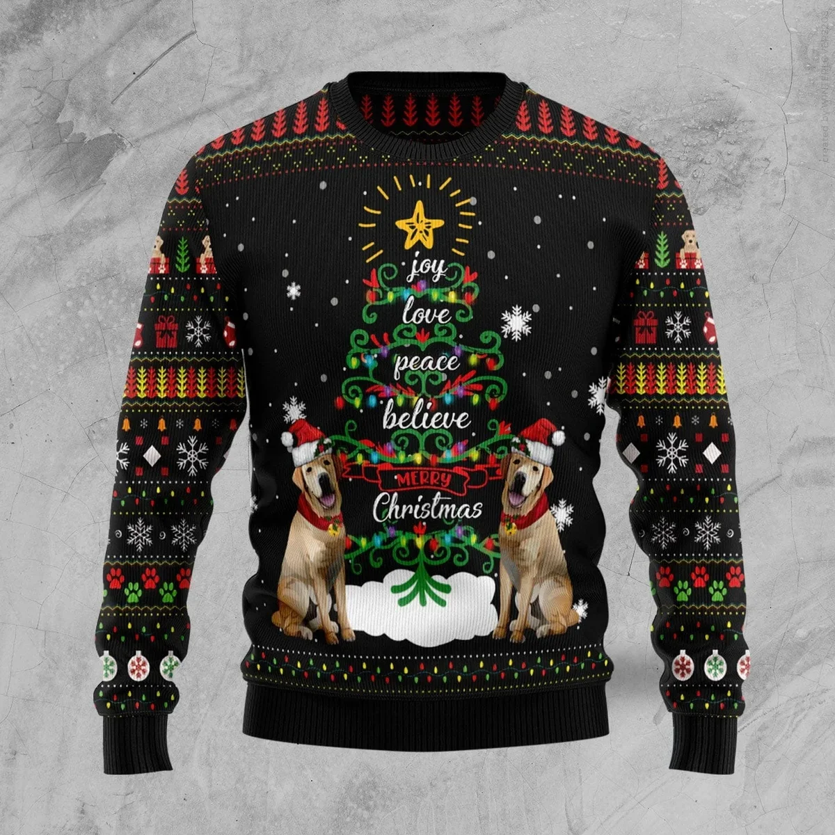 Labrador Retriever Ugly Xmas Sweater Xmas Party Clothes Gifts For Dog Lovers