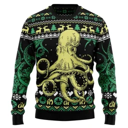 Octopus Cool Ugly Xmas Sweater Cold Weather Clothes Gifts For Octopus Lovers