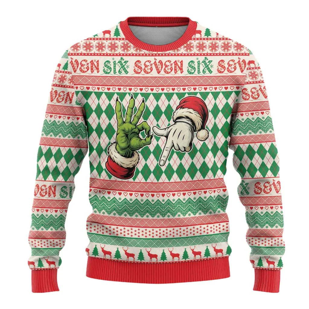 Six Seven Ugly Christmas Sweater Clothes To Get For Xmas Gifts For Meme Lovers