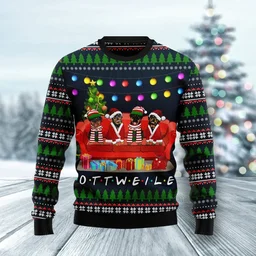 Rottweiler Friends On Sofa Ugly Christmas Sweater Xmas Party Outfits Rottweiler Lovers Gifts