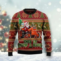 Santa This Is How I Roll Ugly Christmas Sweater Christmas Clothes Xmas Gifts For Dad