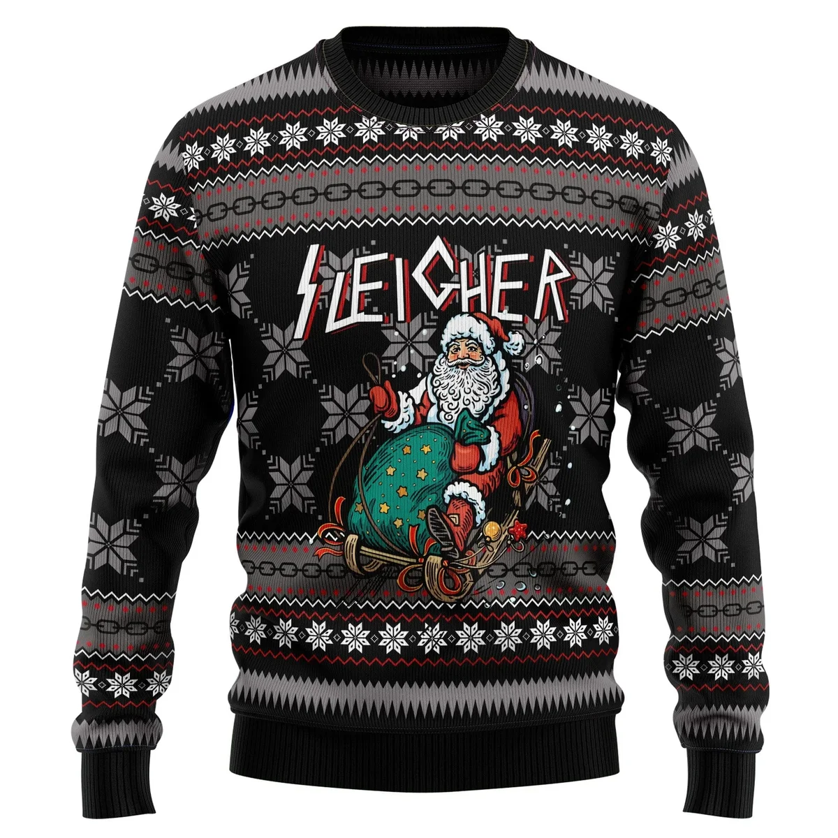 Santa Sleigher Ugly Christmas Sweater Xmas Party Outfits Christmas Gifts For Husband
