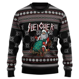 Santa Sleigher Ugly Christmas Sweater Xmas Party Outfits Christmas Gifts For Husband