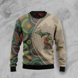 Michigan Mandala Ugly Christmas Sweater Xmas Party Outfits Christmas Gifts For Dad