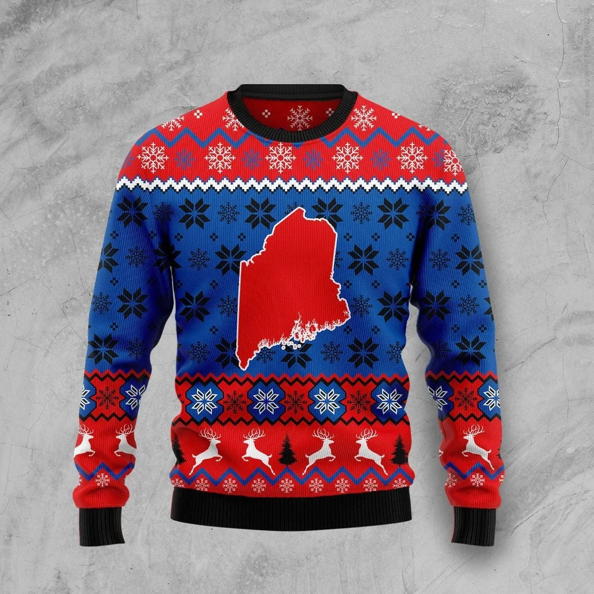 Maine State Sweet Home Ugly Christmas Sweater Christmas Apparel Gifts For Boyfriend