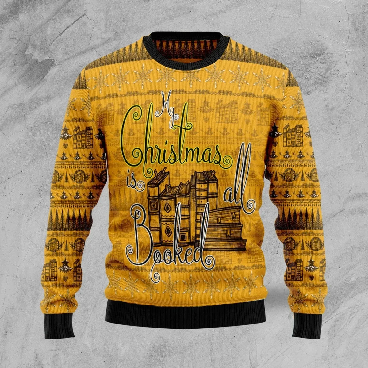 My Christmas Is All Booked Ugly Christmas Sweater Xmas Party Outfits Xmas Gifts For Bookish
