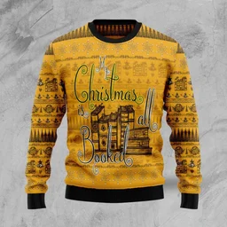 My Christmas Is All Booked Ugly Christmas Sweater Xmas Party Outfits Xmas Gifts For Bookish