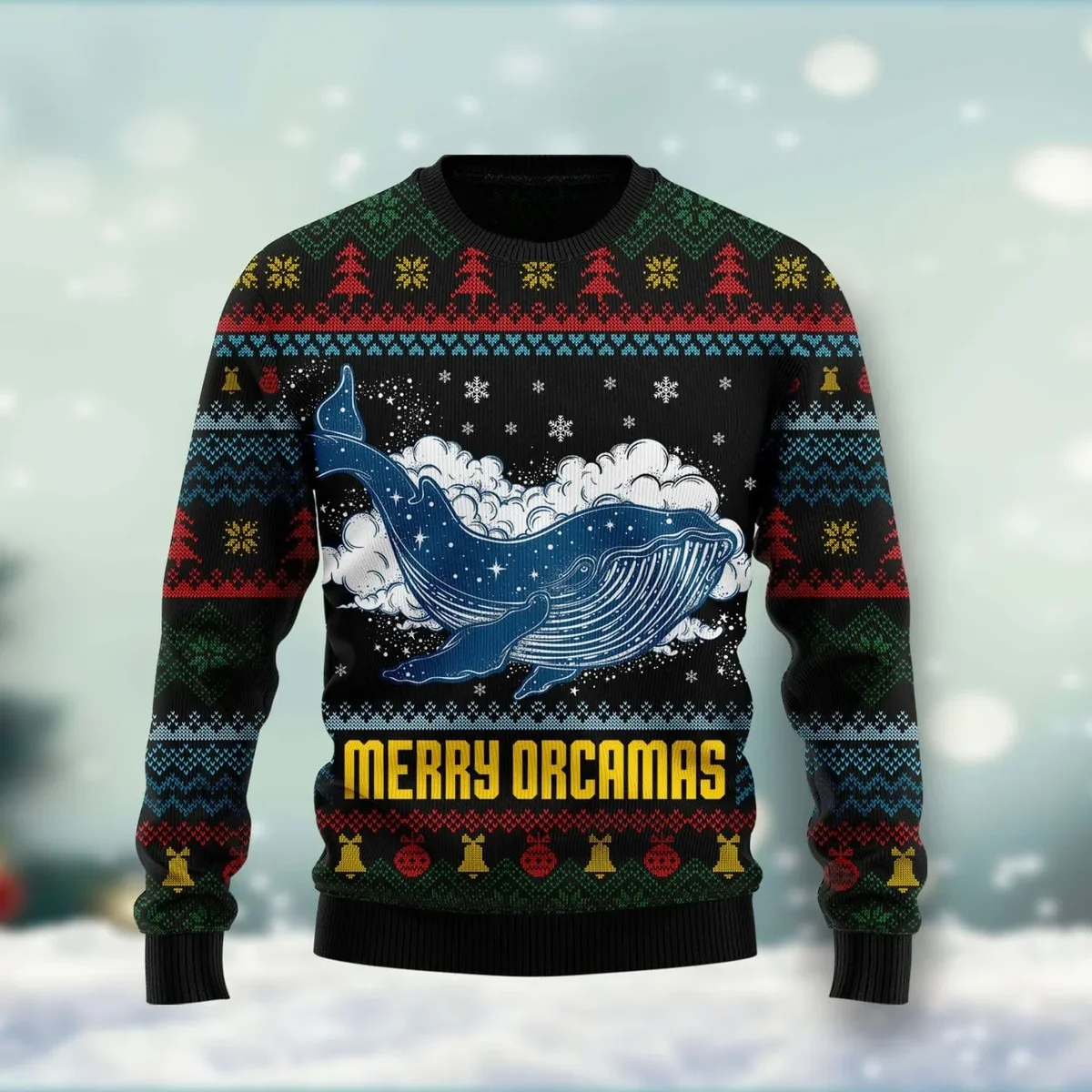 Merry Christmas Whale Orca Killer Ugly Christmas Sweater Xmas Outfits Christmas Gifts