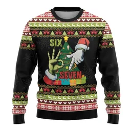 Six Seven Ugly Christmas Sweater  Xmas Outfits Xmas Gifts For Santa Lovers