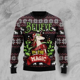 Unicorn Believe In The Magic Ugly Christmas Sweater Funny Xmas Sweater Gifts For Xmas