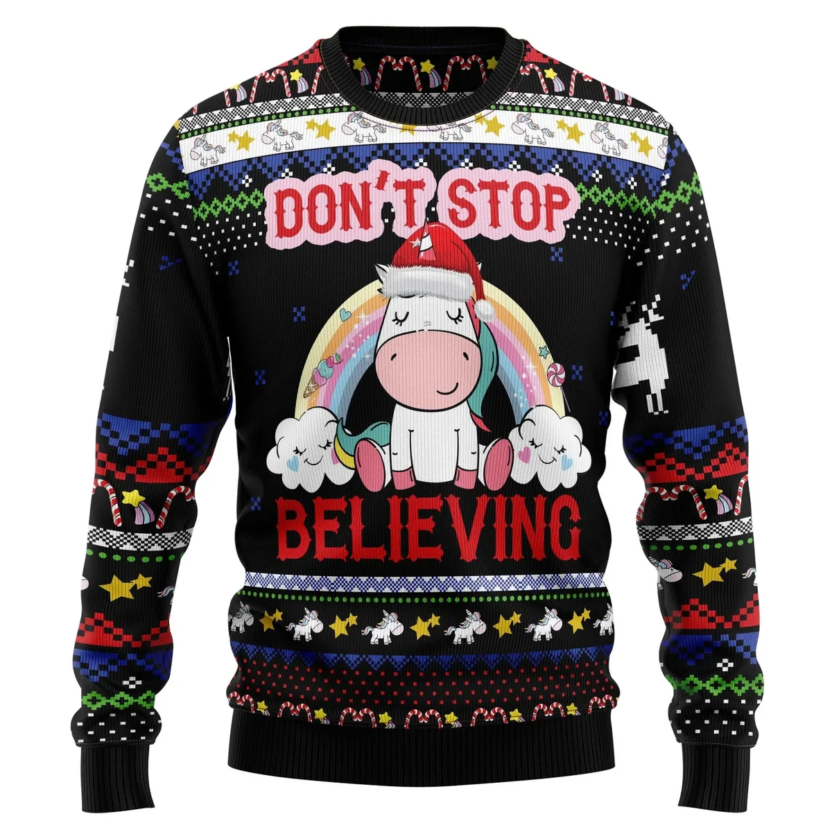 Unicorn Believing Christmas Ugly Christmas Sweater Xmas Vacation Apparel Gifts For Unicorn Lovers