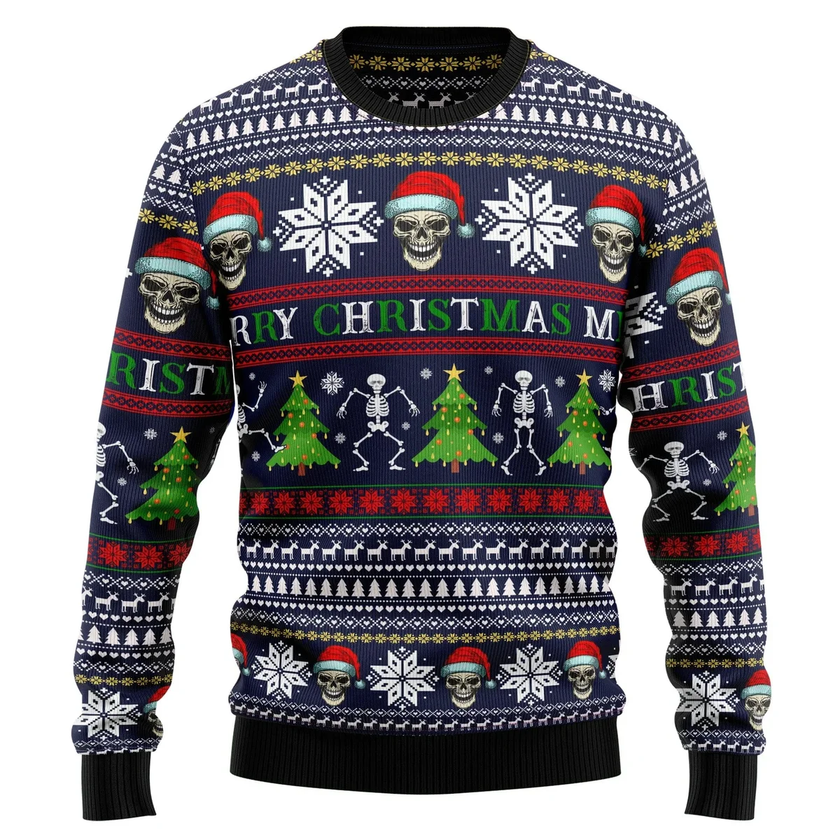 Skull Ugly Christmas Sweater Christmas Vacation Apparel Gifts For Friends