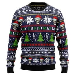 Skull Ugly Christmas Sweater Christmas Vacation Apparel Gifts For Friends