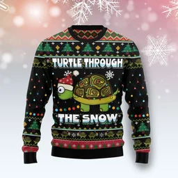 Turtle Through The Snow Ugly Christmas Sweater Christmas Clothing Xmas Gifts For Brother