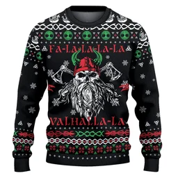 Valhalla La La Viking Xmas Festive Warrior Spirit Ugly Christmas Sweater Xmas Outfits Xmas Gifts