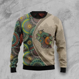 Wisconsin Mandala Ugly Christmas Sweater Christmas Party Outfit Xmas Gifts For Brother