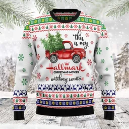 This Is My Hallmark Christmas Ugly Xmas Sweater Cold Weather Clothes Gifts For Car Lovers