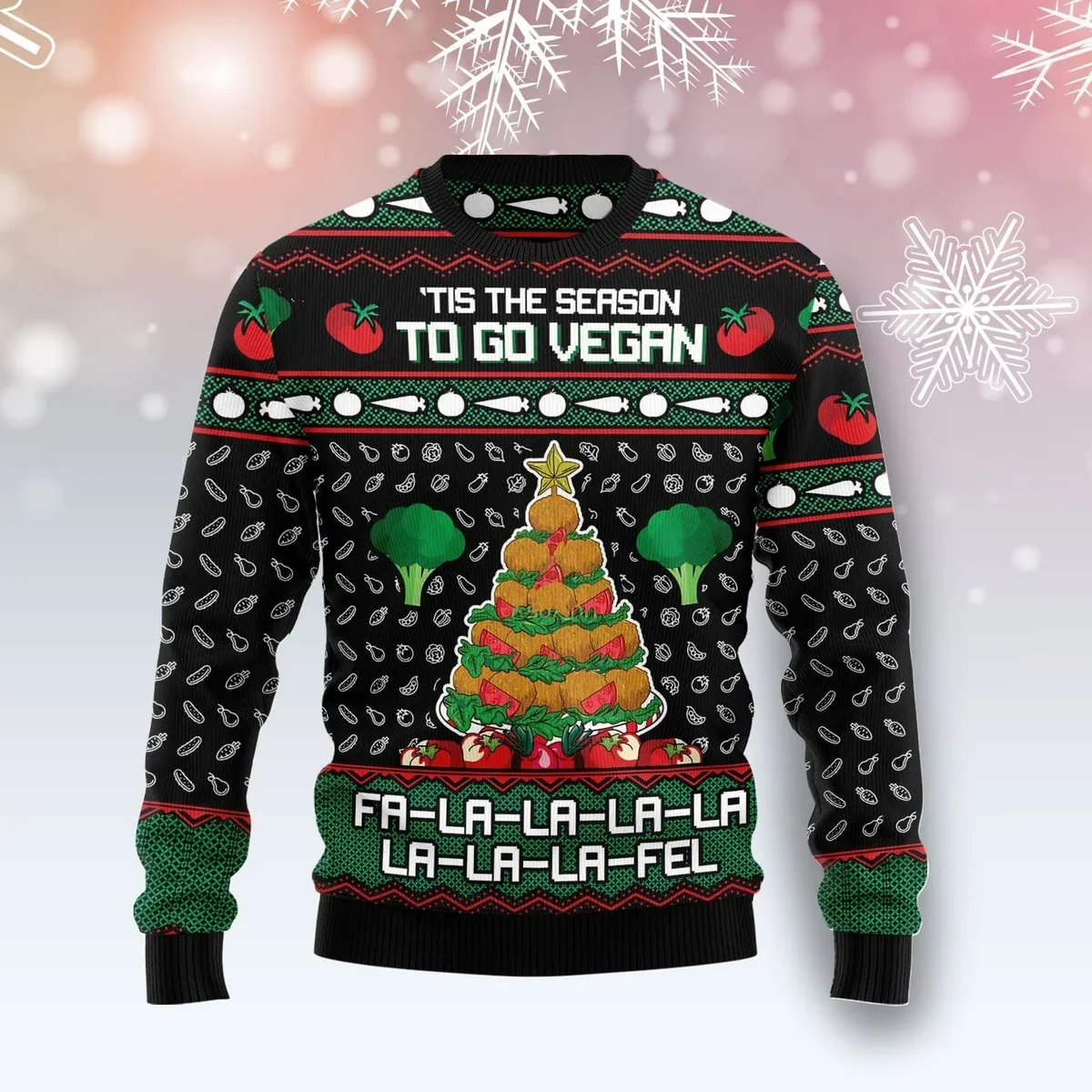 Tis The Season To Go Vegan Ugly Christmas Sweater Xmas Gifts For Vegan