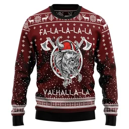 Vikings Fa La La La Ugly Christmas Sweater Xmas Outfit Gifts For Friends