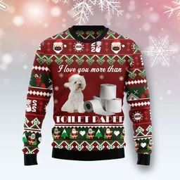 West Highland White Terrier I Love You Ugly Christmas Sweater Xmas Outfit Westie Lovers Gifts