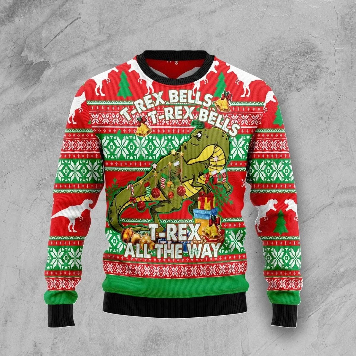 T-Rex Tree Christmas Ugly Christmas Sweater Xmas Vacation Apparel Gifts For Friends