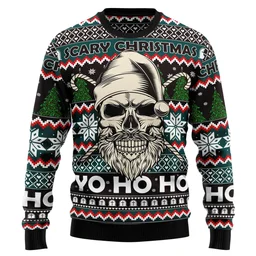 Skull Scary Ugly Christmas Sweater Clothes For Christmas Gifts For Him