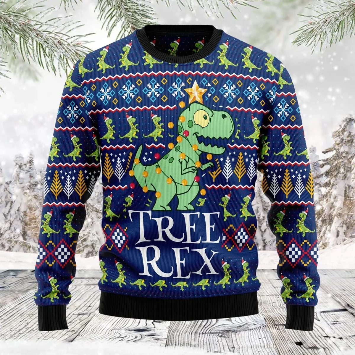 Tree Rex Ugly Christmas Sweater Clothes To Get For Christmas Gifts For Tree Rex Lovers