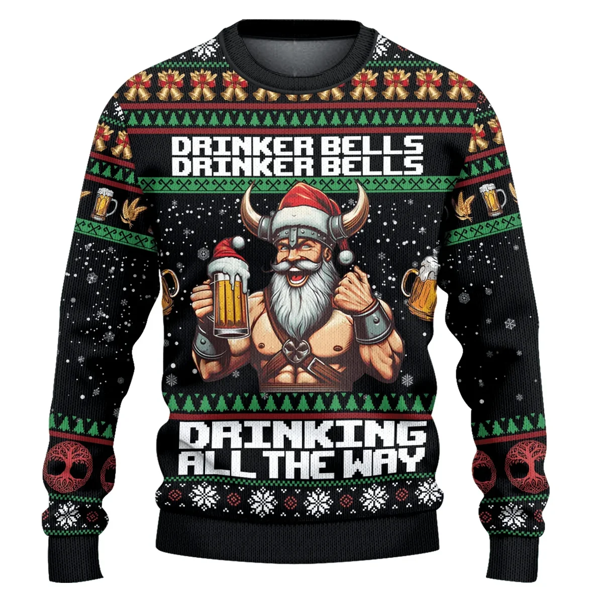 Viking Santa Ugly Christmas Sweater Christmas Vacation Clothing Gifts For Santa Lovers