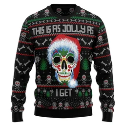 Sugar Skull Christmas Ugly Christmas Sweater Xmas Vacation Apparel Gifts For Him